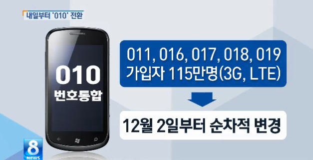 [취재파일] 01X 번호 010으로 오늘부터 통합…알아둘 점은 관련 이미지