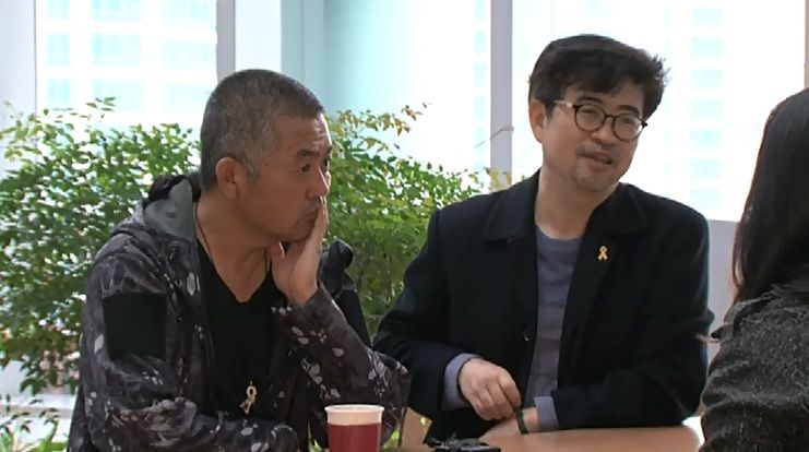 오멸 감독(좌)과 김탁환 작가(우)