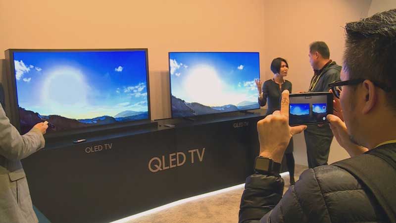 OLED와 QLED를 직접 비교 홍보