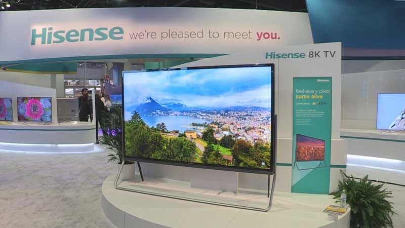 중국 가전사인 HiSense 전시 부스