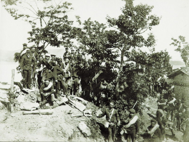 초지돈대를 점령한 미군들의 모습