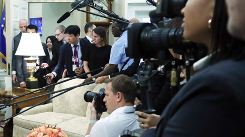 한미정상회담 취재진들 (사진=연합뉴스)