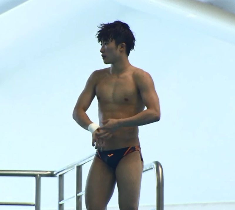 진천에서 훈련 중인 다이빙 대표 우하람 선수