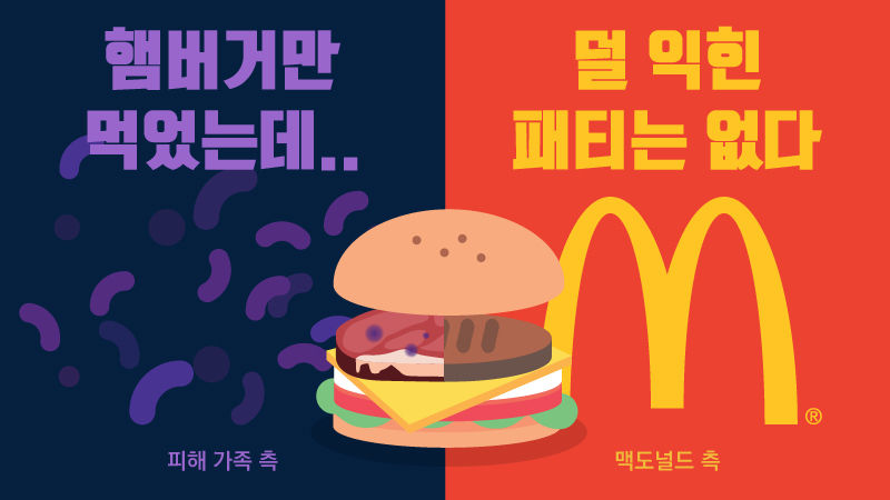 "햄버거만 먹었는데.." vs "덜 익힌 패티는 없다"