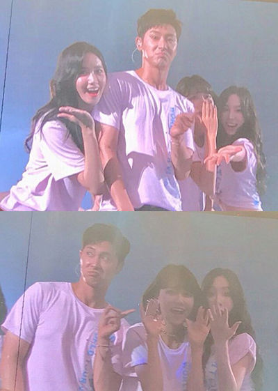 소녀시대 사이에서 '오빠美' 넘치는 유노윤호