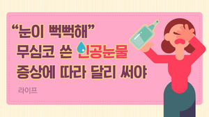 [라이프] "눈이 뻑뻑해" 무심코 쓴 인공눈물…증상에 따라 달리 써야