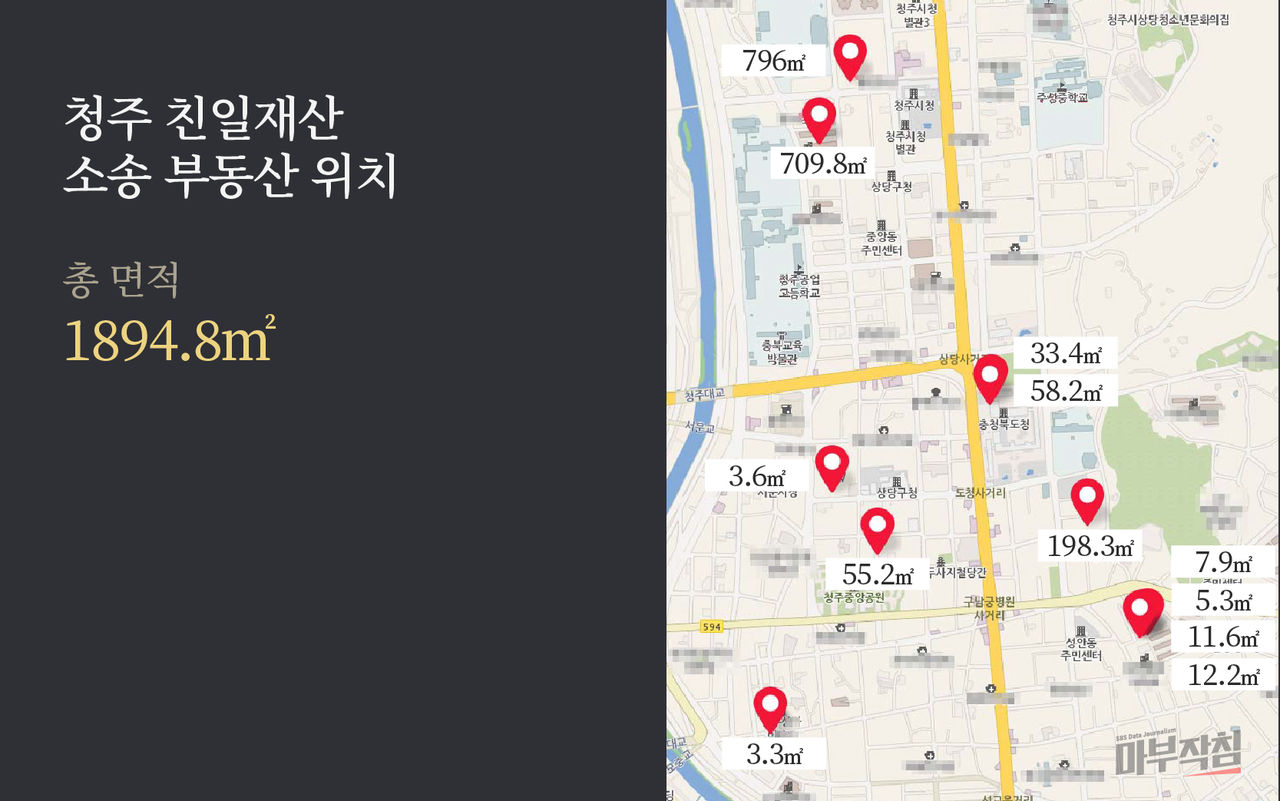 [마부작침] 친일재산_청주 친일재산 소송 부동산 위치