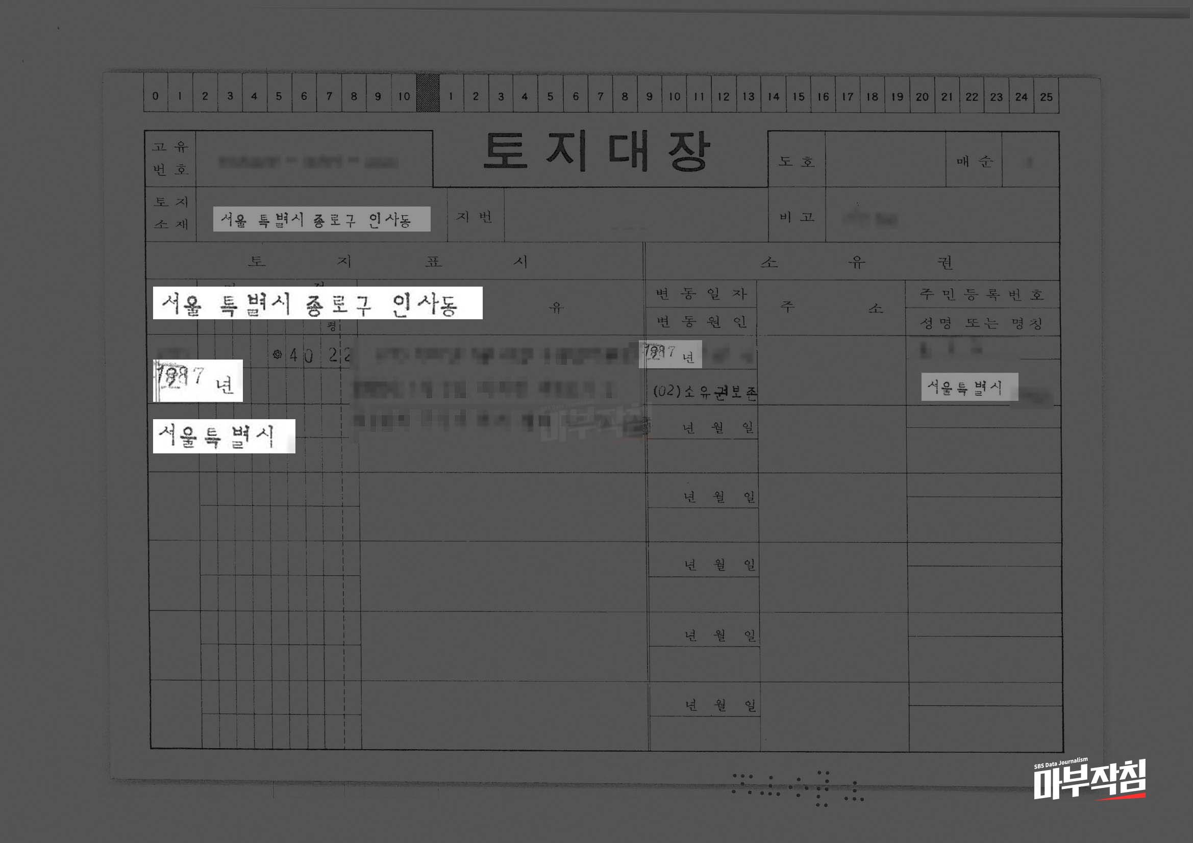 이완용 손자가 보유한 인사동 토지