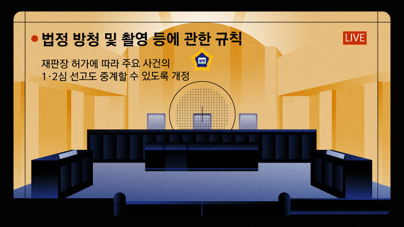 생중계 고심하는 재판부…'공익적 목적' 인정되나?