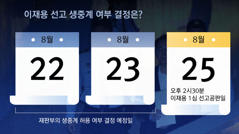 이재용 선고 생중계 여부…언제 결정되나?