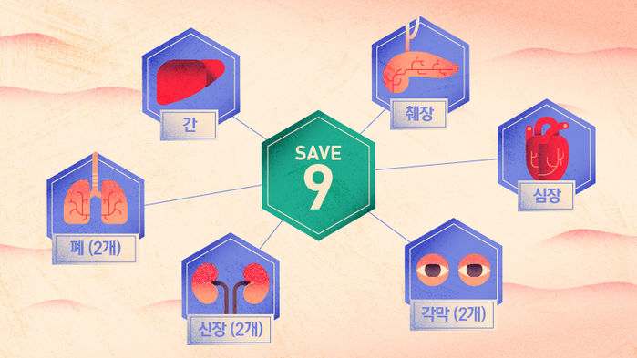 9명의 생명 살리는 장기기증