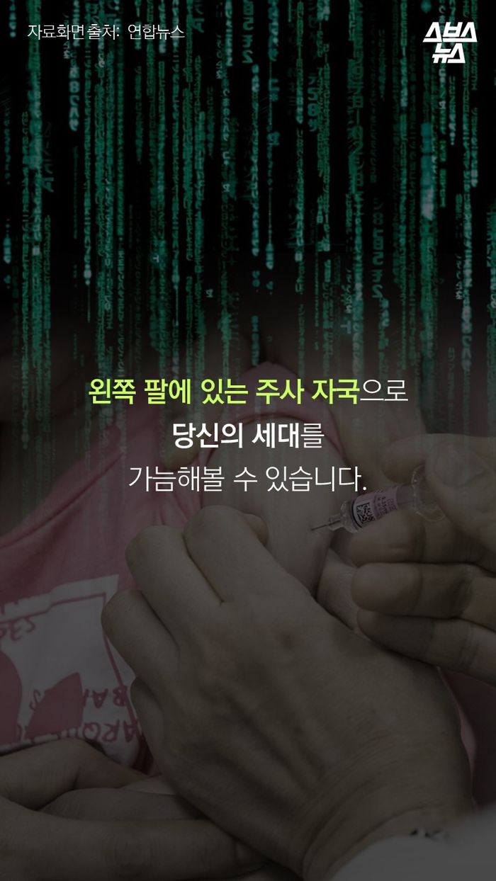 왼쪽 팔에 있는 주사 자국으로
당신의 세대를
가늠해볼 수 있습니다.