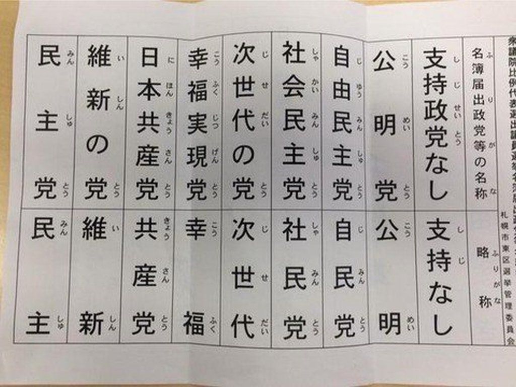 정당 설명용지 가장 오른쪽 '지지정당없음' 당