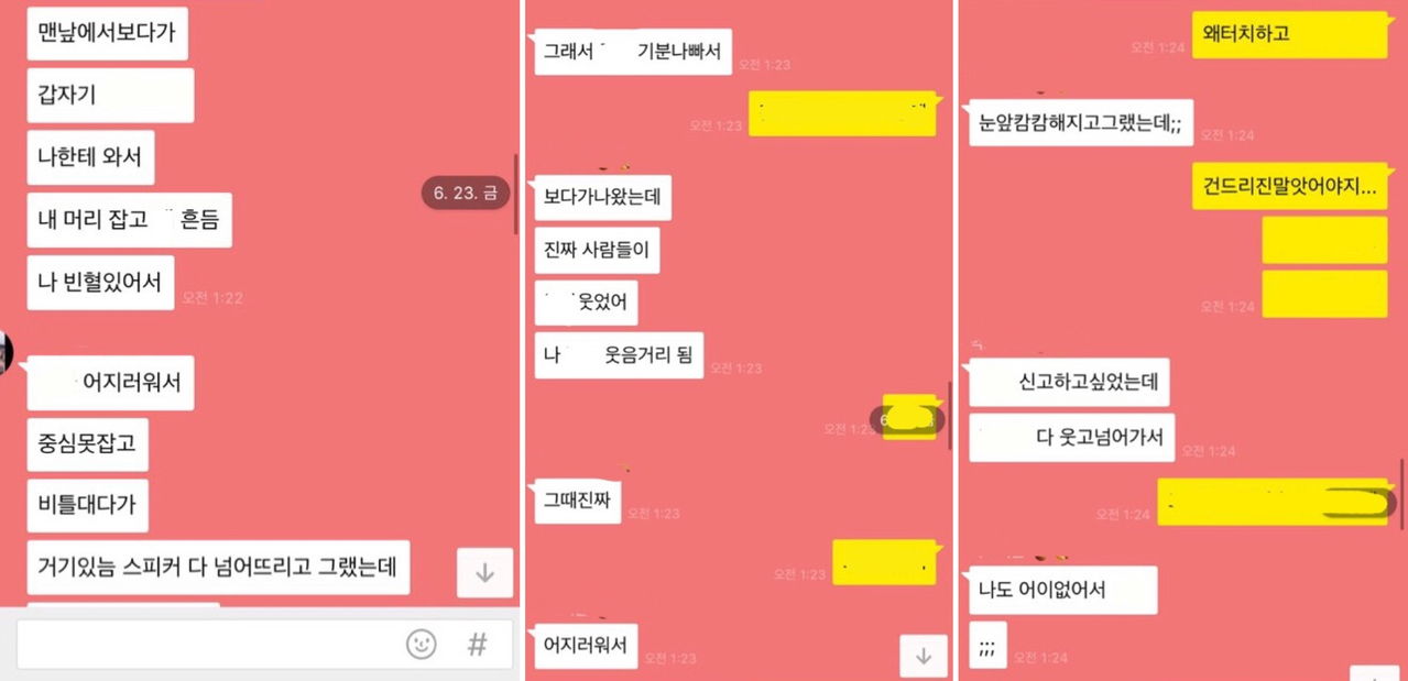홍대 머리채남(출처=피해자 본인)
