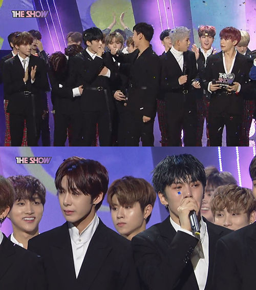 몬스타엑스 무대에서 대성통곡한 이유 (출처=더쇼 캡처, V라이브 캡처)