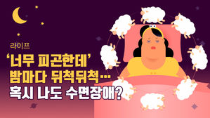[라이프] '너무 피곤한데' 밤마다 뒤척뒤척…혹시 나도 수면장애?