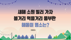 [리포트+] 새해 소원 빌러 가자…볼거리·먹을거리 풍부한 해돋이 명소는?