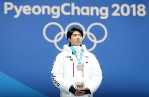 차민규 은메달 시상식 (사진=연합뉴스)