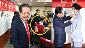 [영상] 홍준표는 배현진의 흑기사?&hellip;"MBC는 반대 당사자니까 질문 안 받아"