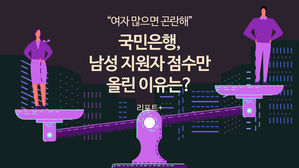 [리포트+] "여자 많으면 곤란해"…국민은행, 남성 지원자 점수만 올린 이유는?