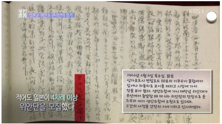 어느 일본군 위안소 관리인의 일기