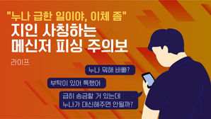 [라이프] "누나 급한 일이야, 이체 좀"…지인 사칭하는 메신저 피싱 주의보