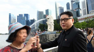 싱가포르에 나타난 가짜 김정은 "이봐 트럼프 난 준비됐어"