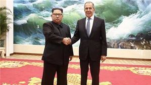 "김정은 위원장, 방북 라브로프 러시아 외무장관 접견"