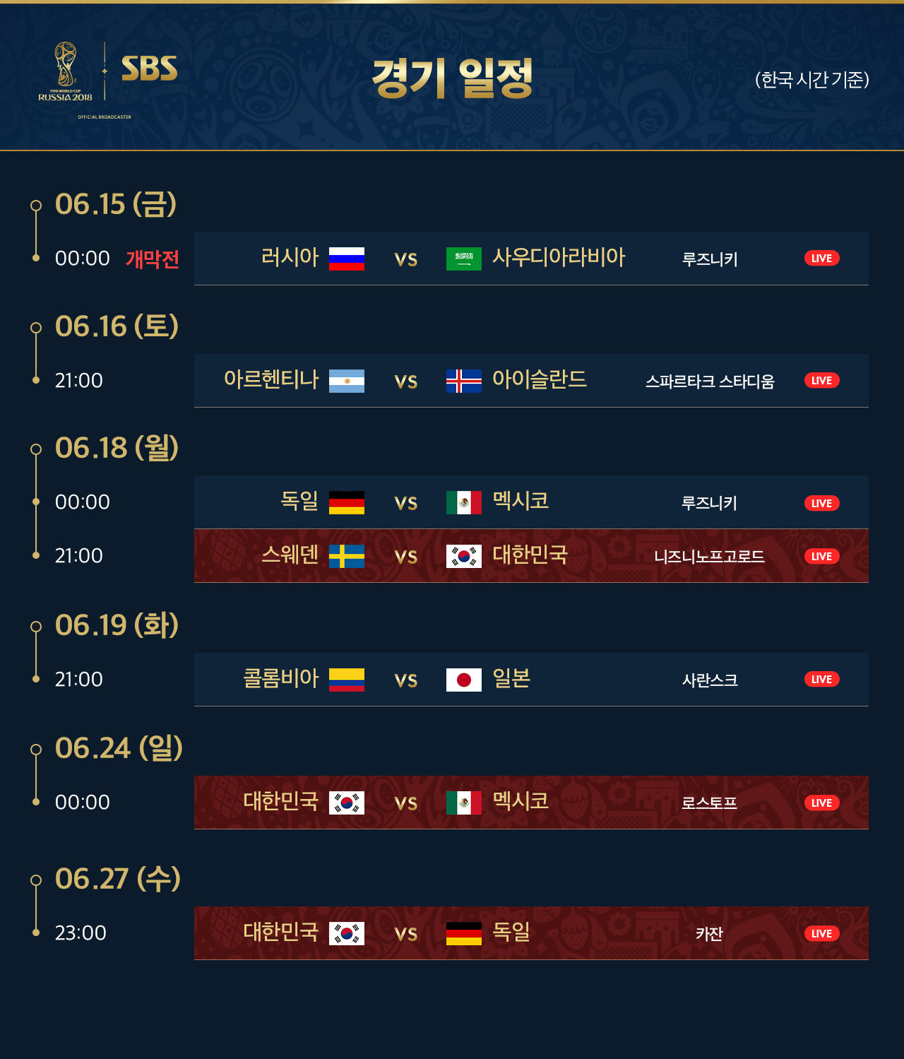 F조 일정