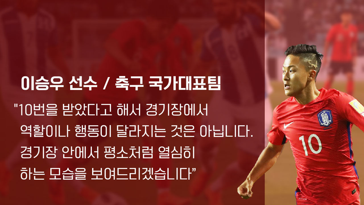 [리포트+] 태극전사 등 번호 확정...이승우 10번, 역대 어떤 선수들이 달았나?