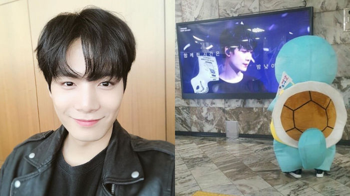 NU'EST JR Goes Around to See His Birthday Ads in a Costume
