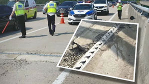 폭염에 도로 솟아 차량 32대 타이어 파손…철로도 휘었다