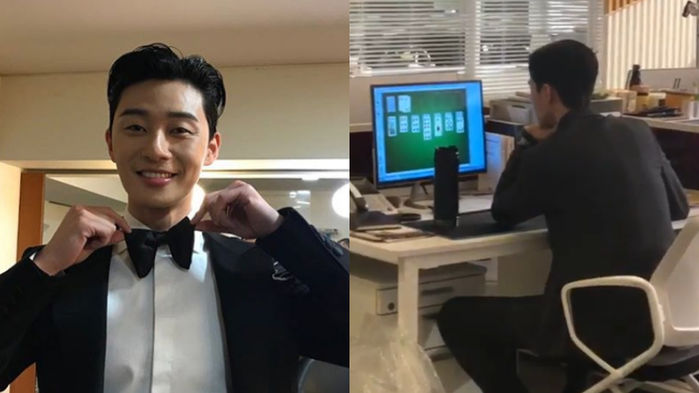 Park Seo Jun Spotted Playing a Classic Card Game on His Computer