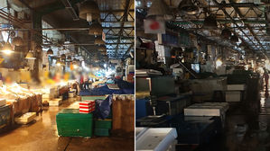 [제보컷] 비 쏟아지더니 꺼져버린 불&hellip;노량진 수산시장 정전 소동