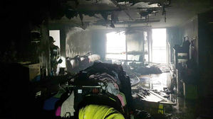 수원 아파트 11층서 불…"컴퓨터에서 불…인명피해 없어"