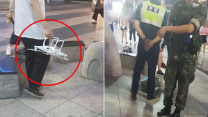 [제보컷] 하늘에서 난데없이 '쿵'…서울 동대문 '드론' 추락 소동