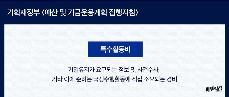 [마부작침]특수활동비