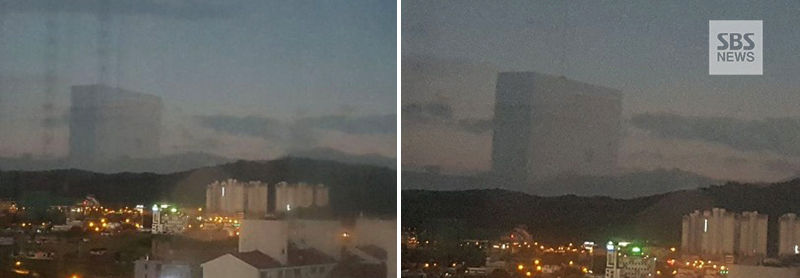 허공에 갑자기 나타났다 사라진 '유령 건물'