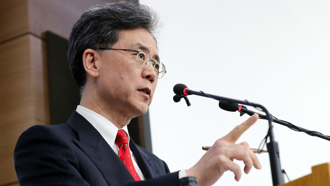 김현종, 한미FTA 협상 브리핑(사진=연합뉴스)