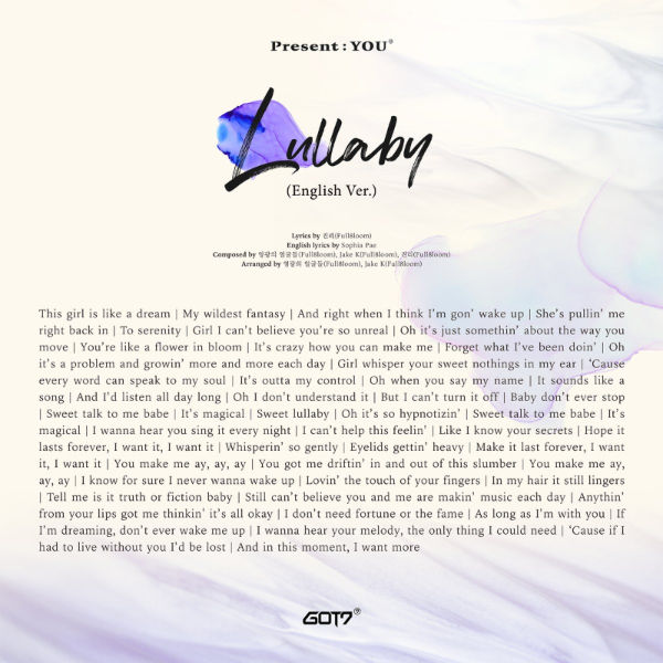 GOT 7 lyrics