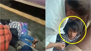 달리는 기차에서 떨어진 소녀