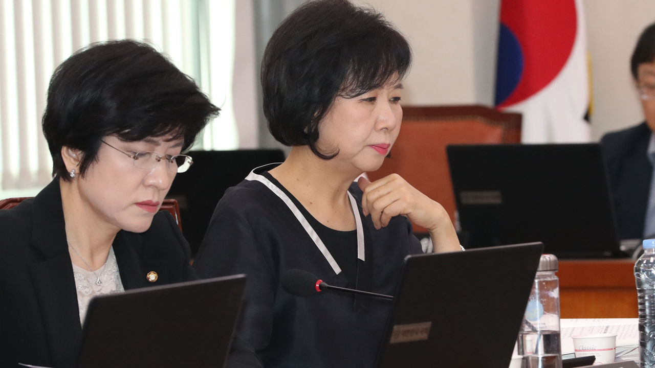 손혜원 한복 입고 문화재청 감사 (사진=연합뉴스)