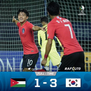 U-19 축구대표팀, 요르단에 승리…조 선두