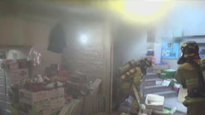 서울 보광동 마트 화재로 3명 부상…"히터 과열 추정"