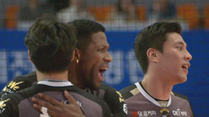 '요스바니 24득점' OK저축은행, 삼성화재 완파&hellip;단독 2위 '우뚝'