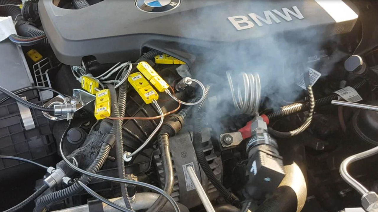 BMW 화재원인 시험 과정 (사진=연합뉴스)