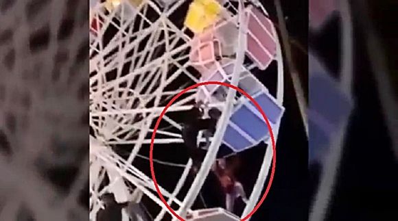 고장 난 대관람차…혼란 속 구조 도운 시민들