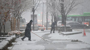 '대설주의보' 서울 첫눈 펑펑…8시 30분까지 5.3㎝ 쌓여