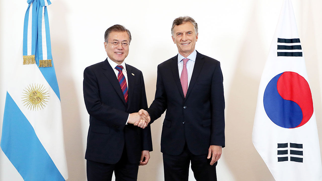 G20 문재인 대통령, 마우리시오 마크리 아르헨티나 대통령 (사진=연합뉴스)