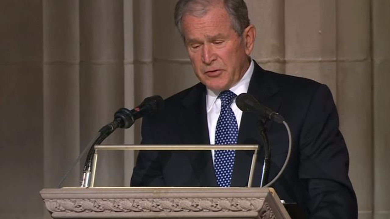 [월드리포트] '상생과 품격의 정치인' 부시 장례식장에 가다…트럼프 시대의 거울